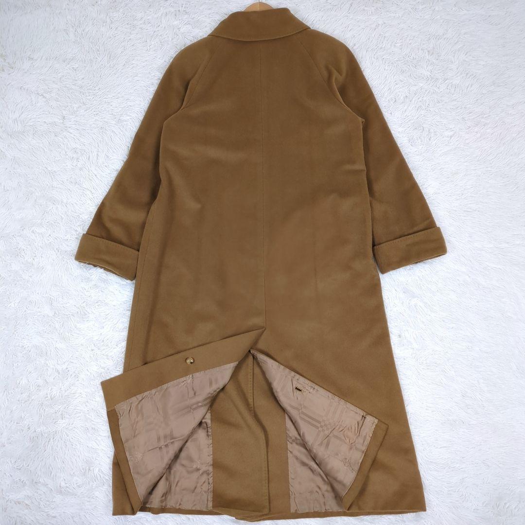【大きいサイズL】バーバリーロンドン　カシミヤ100　マキシ丈ステンカラーコート