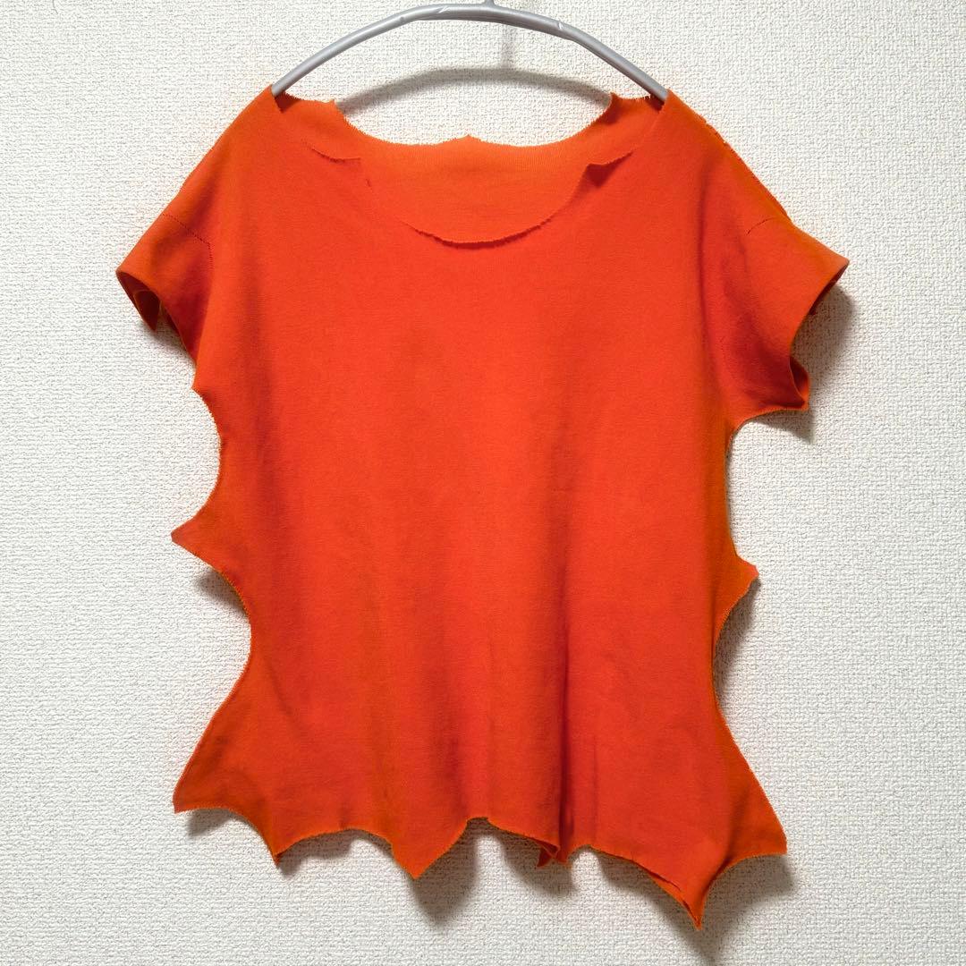ISSEY MIYAKE a-poc オレンジ 半袖Tシャツ