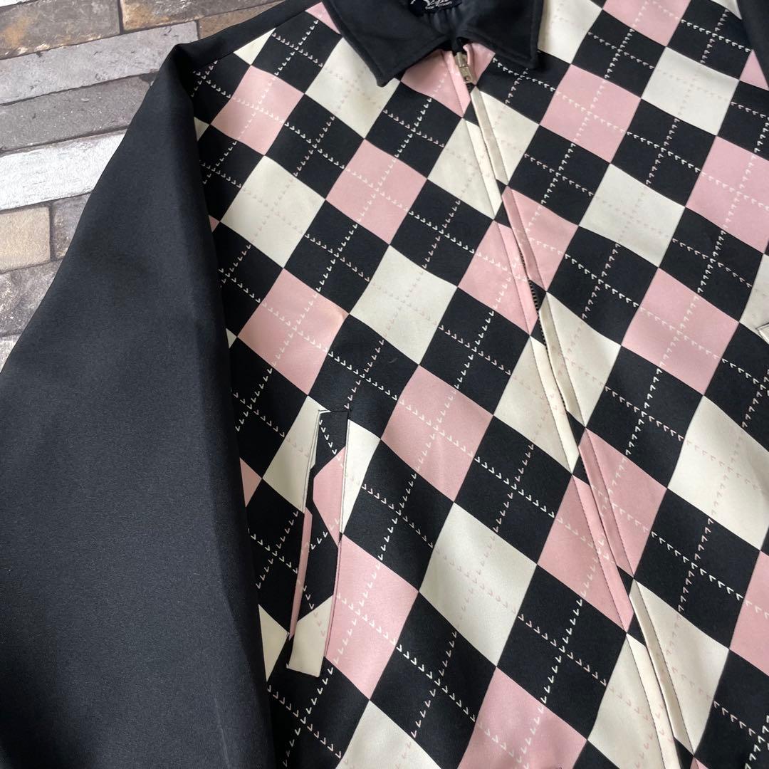 90-00s Zip Blouson Black アーガイルチェック