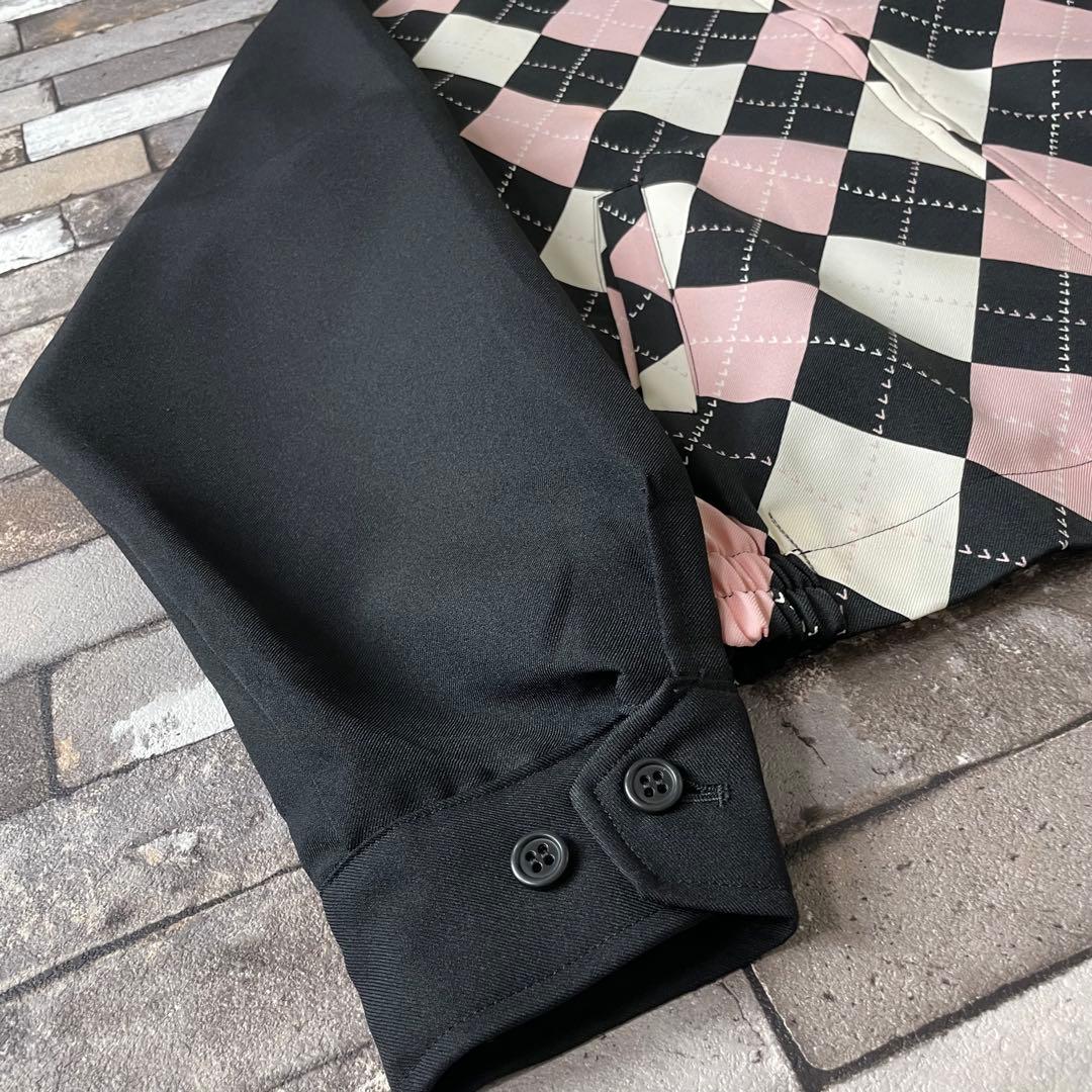 90-00s Zip Blouson Black アーガイルチェック
