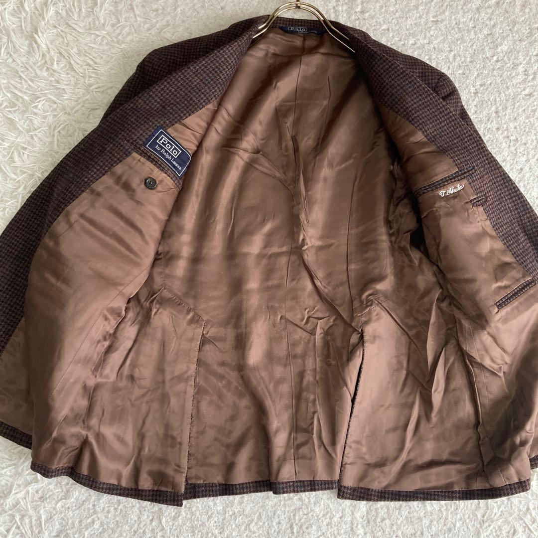 POLO byRalph Lauren チェック柄ジャケット ブラウン 上品