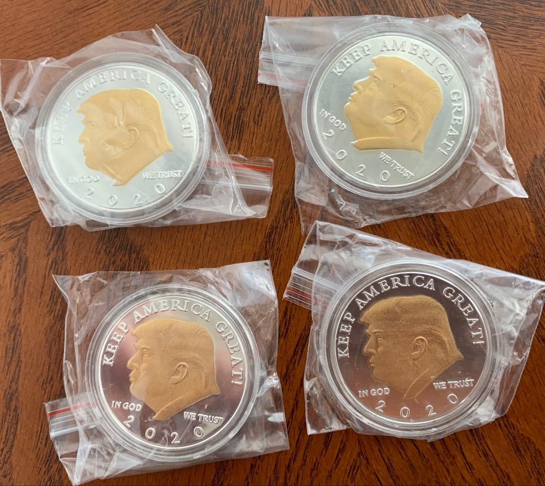 【４枚】　銀貨　シルバー　ドナルド　トランプ