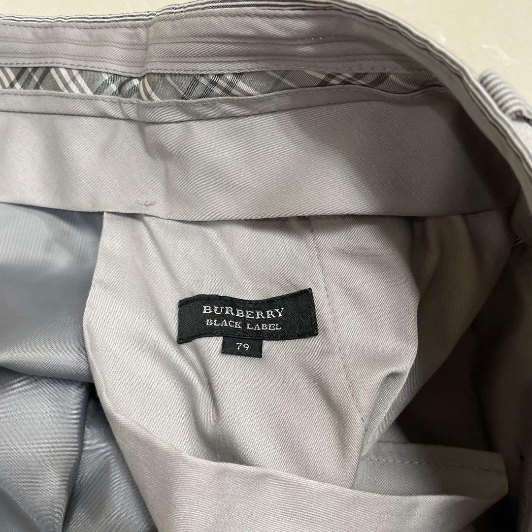 【超美品】BurberryBlackLabelグレー ストライプ柄 セットアップ