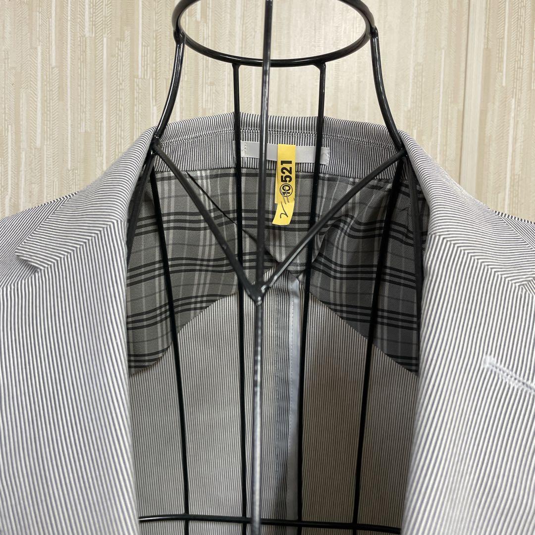 【超美品】BurberryBlackLabelグレー ストライプ柄 セットアップ