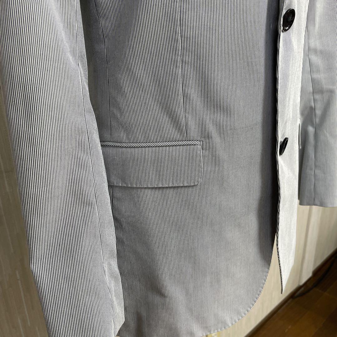 【超美品】BurberryBlackLabelグレー ストライプ柄 セットアップ
