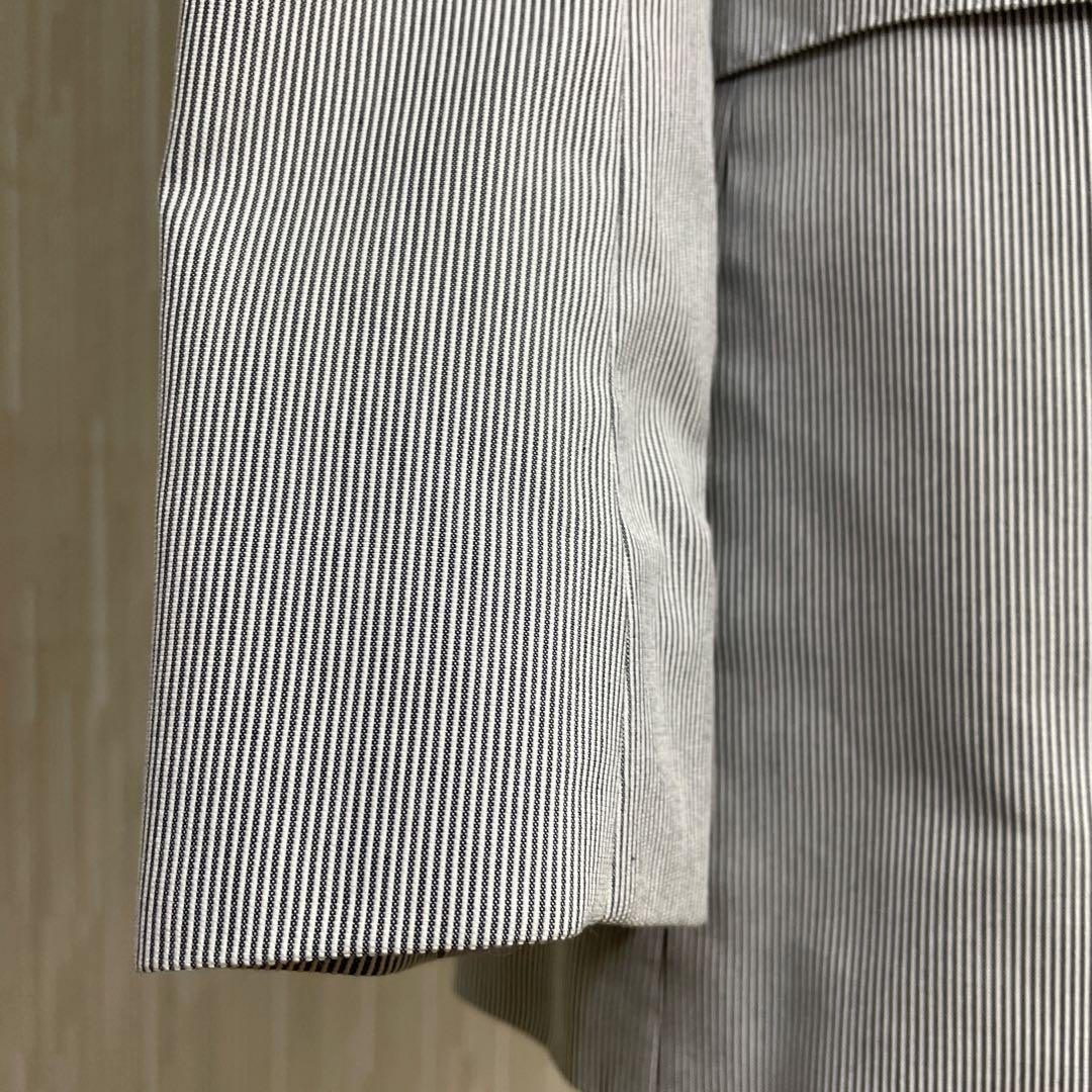 【超美品】BurberryBlackLabelグレー ストライプ柄 セットアップ