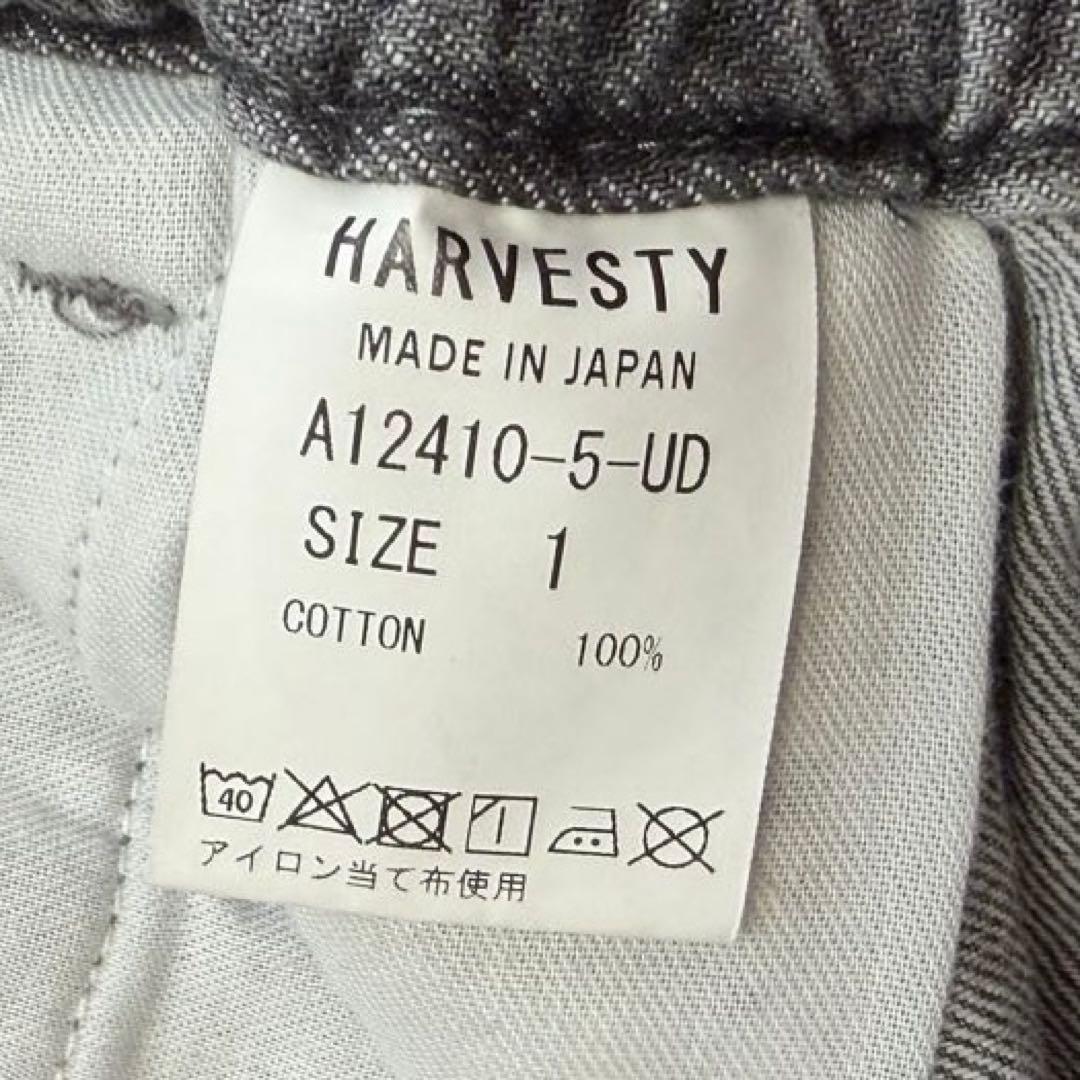 美品✨HARVESTY サーカスパンツ ブラックデニム グレーフェード1 ワイド