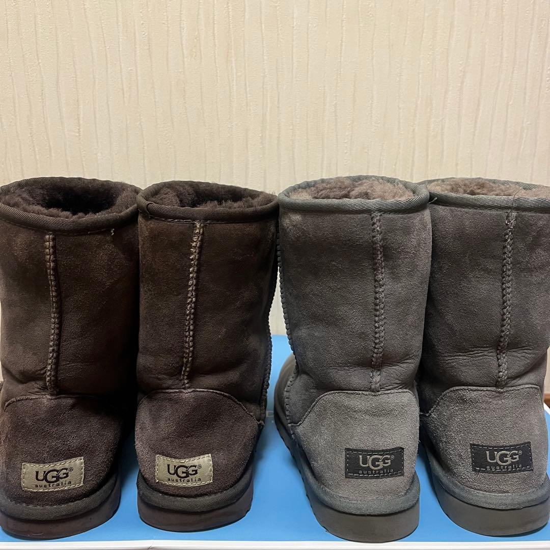 UGG ブラウン グレー　ムートンブーツセット