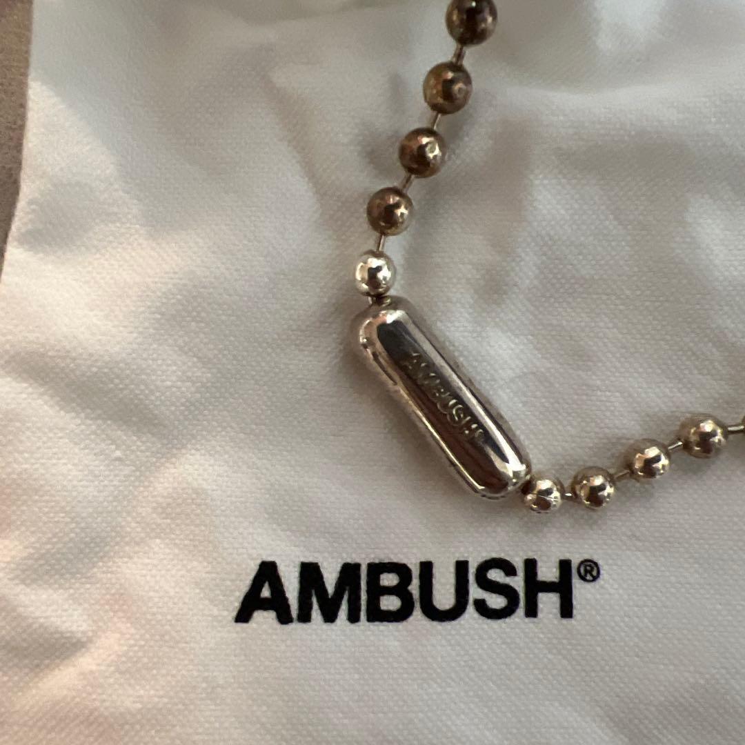 AMBUSH ビーズネックレス シルバー ゴールド