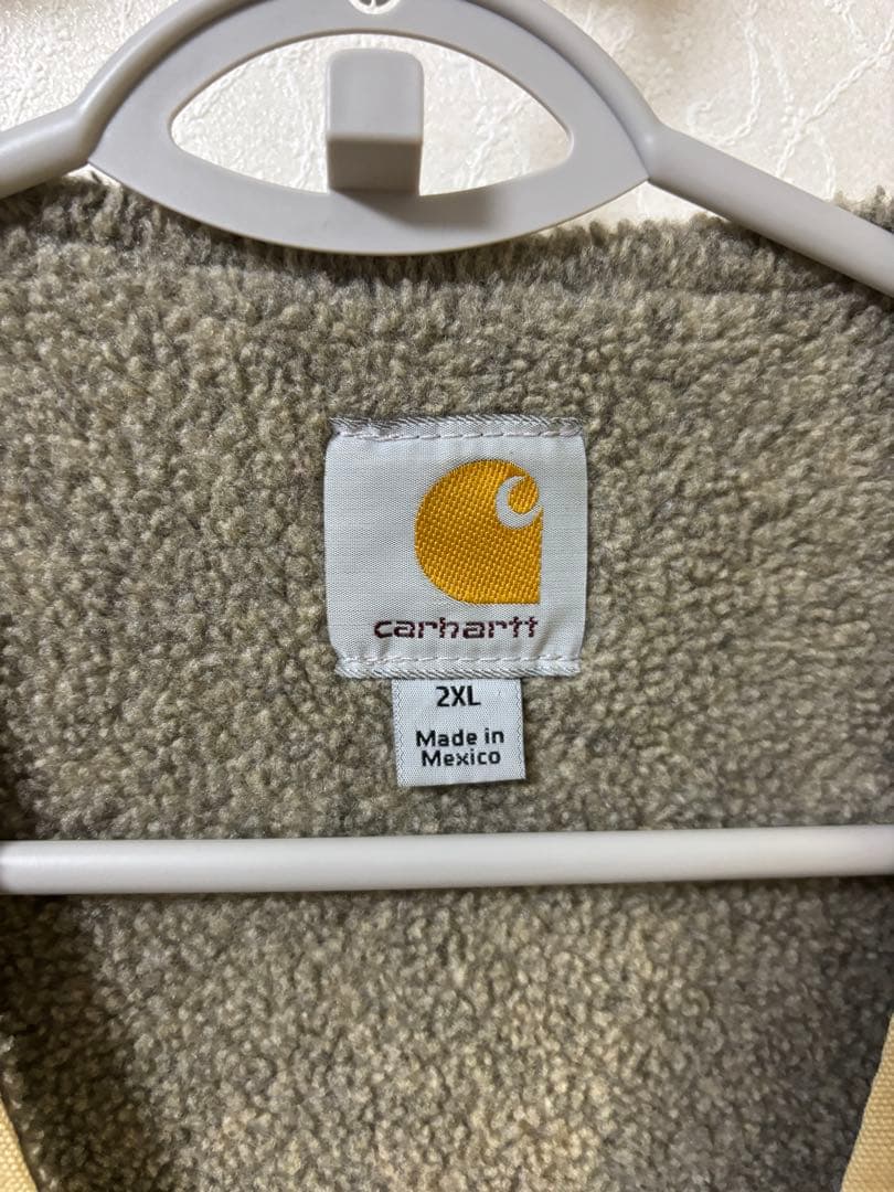 Carhartt ベージュ ジッパーベスト 2XL