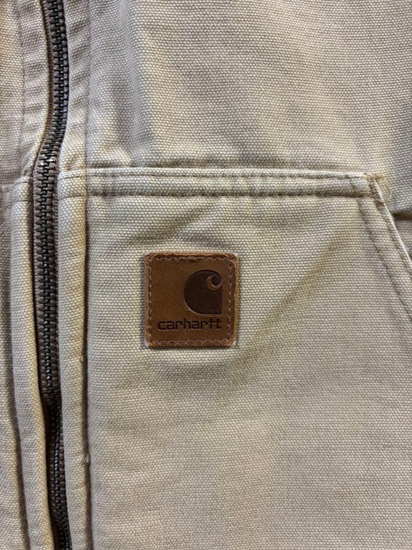 Carhartt ベージュ ジッパーベスト 2XL