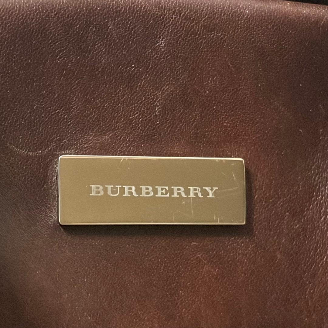 バーバリー BURBERRY ミニボストンバッグ ノバチェック ブラウン