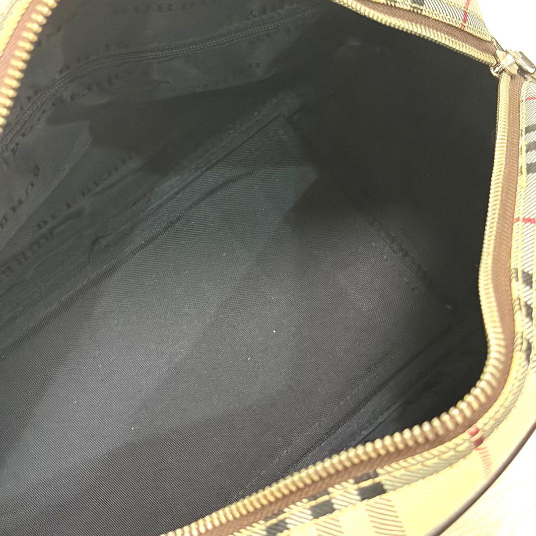 バーバリー BURBERRY ミニボストンバッグ ノバチェック ブラウン