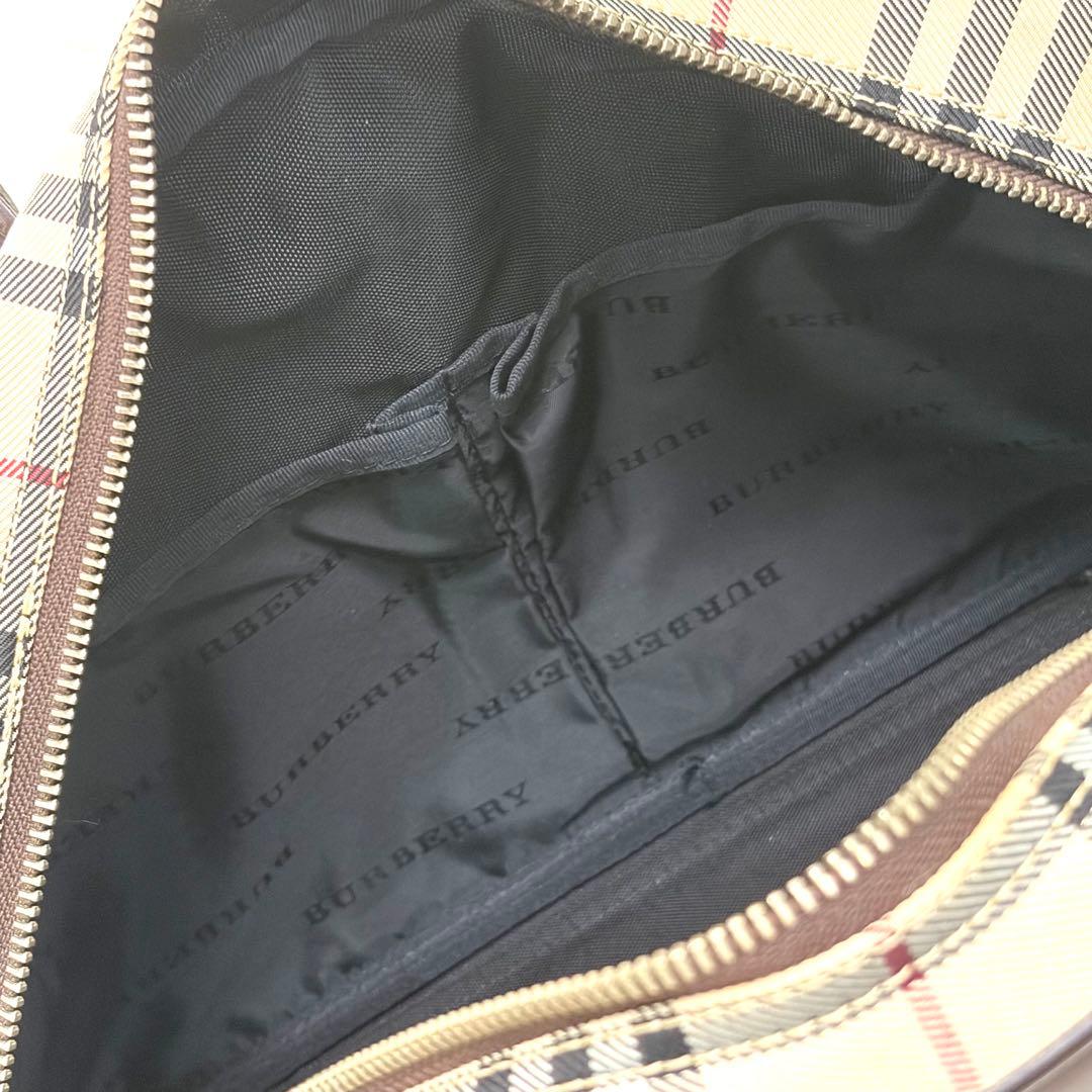 バーバリー BURBERRY ミニボストンバッグ ノバチェック ブラウン