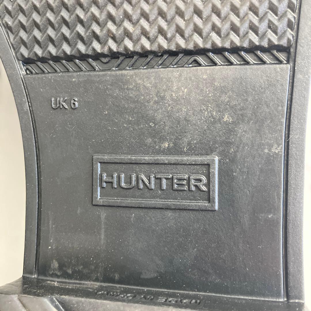 美品　HUNTER（ハンター）ボウ グロス ペニー ローファー　レインシューズ