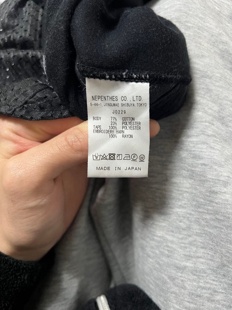 Needles ニードルズ トラックパンツ ベロア 黒×紫 Lサイズ