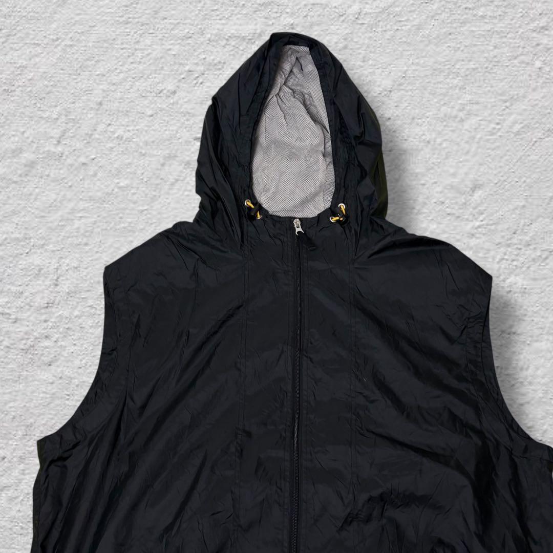 OLDGAPナイロンベスト90sブラックvintage古着リップストップ超激レア