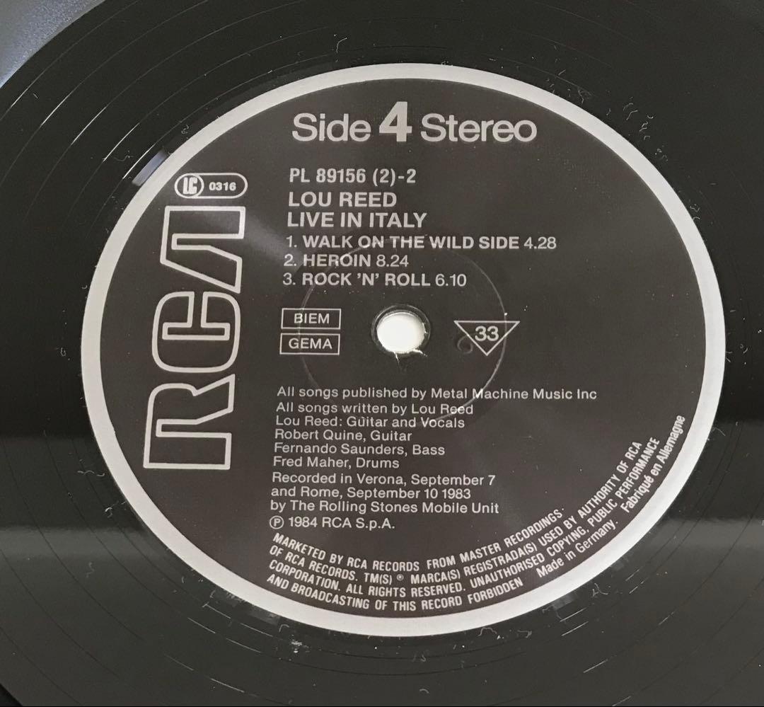◾️高音質️GEオリジナル盤■LOU REED / ルーリード■Live In It