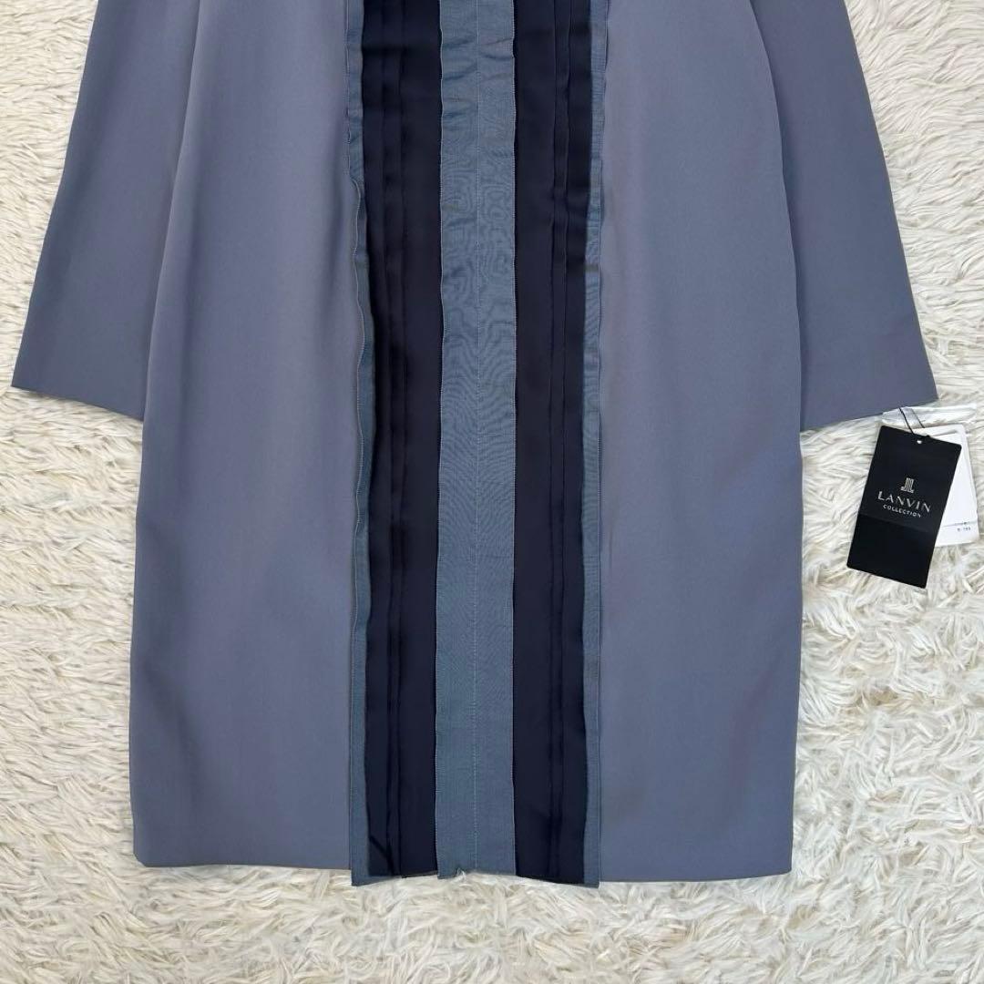 新品✨定価9.2万 ランバン センターラッフルワンピース フォーマル ブルー M