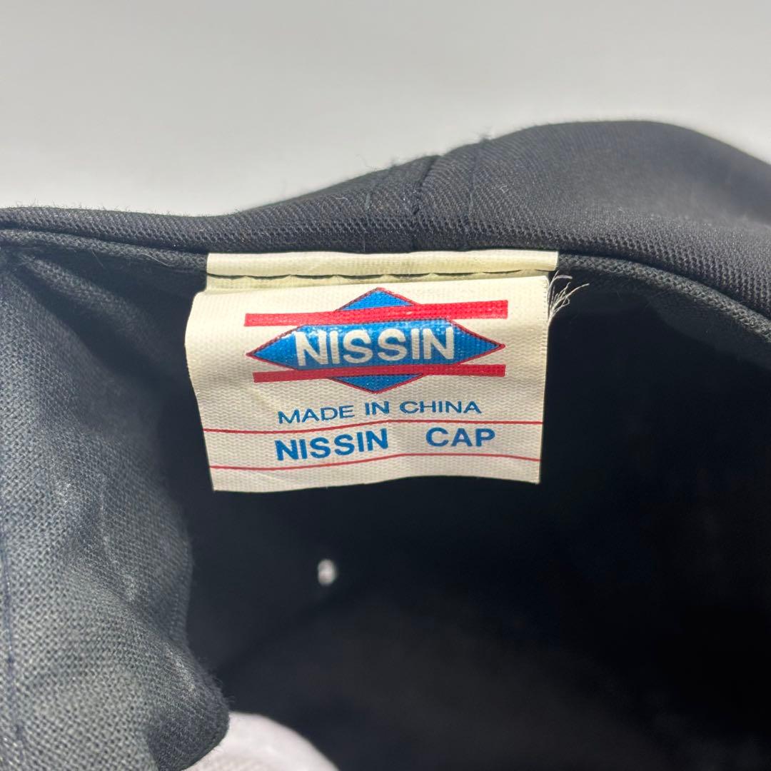 90s~　ヴィンテージ　NISSIN　トラクタープリントロゴ　トラッカーキャップ