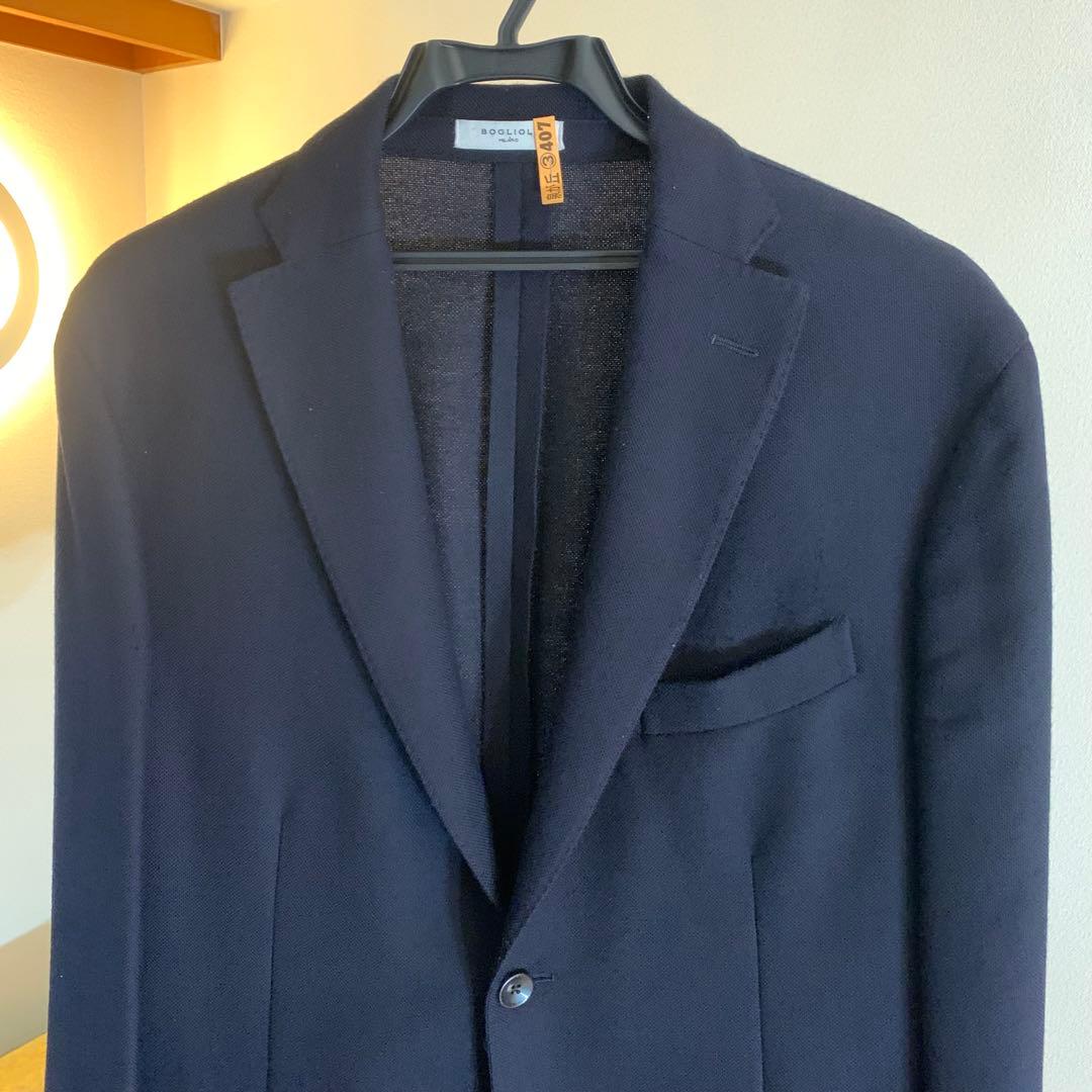 BOGLIOLI【USED美品】シャツジャケット 50 テーラード ネイビー