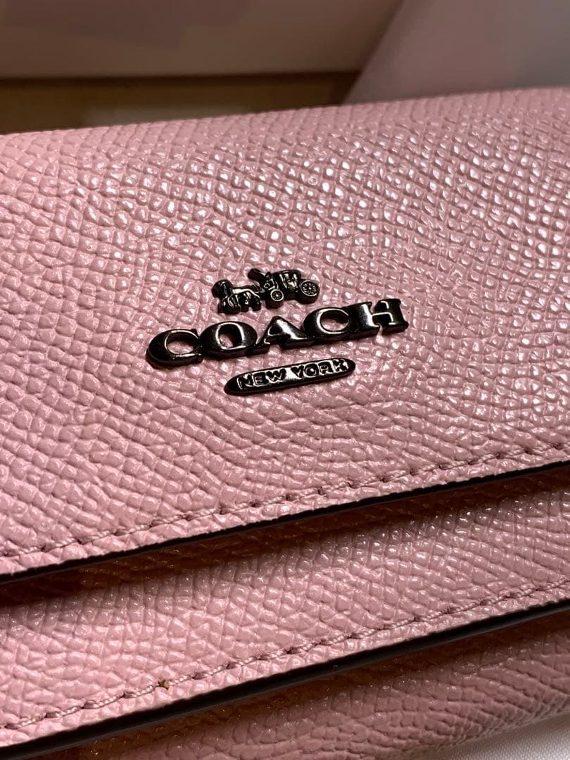 【極美品】COACH コーチ 三つ折り財布 コンパクト