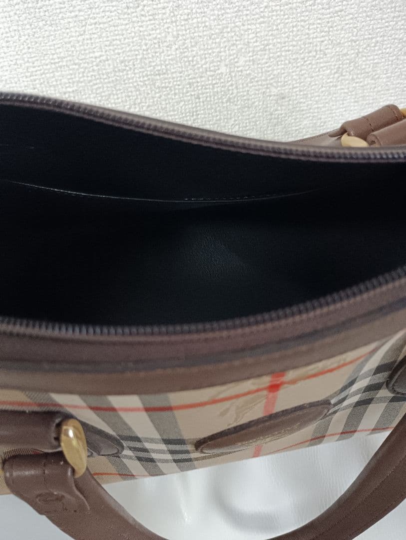 正規品バーバリーノバチェックミニボストンバックヴィンテージ