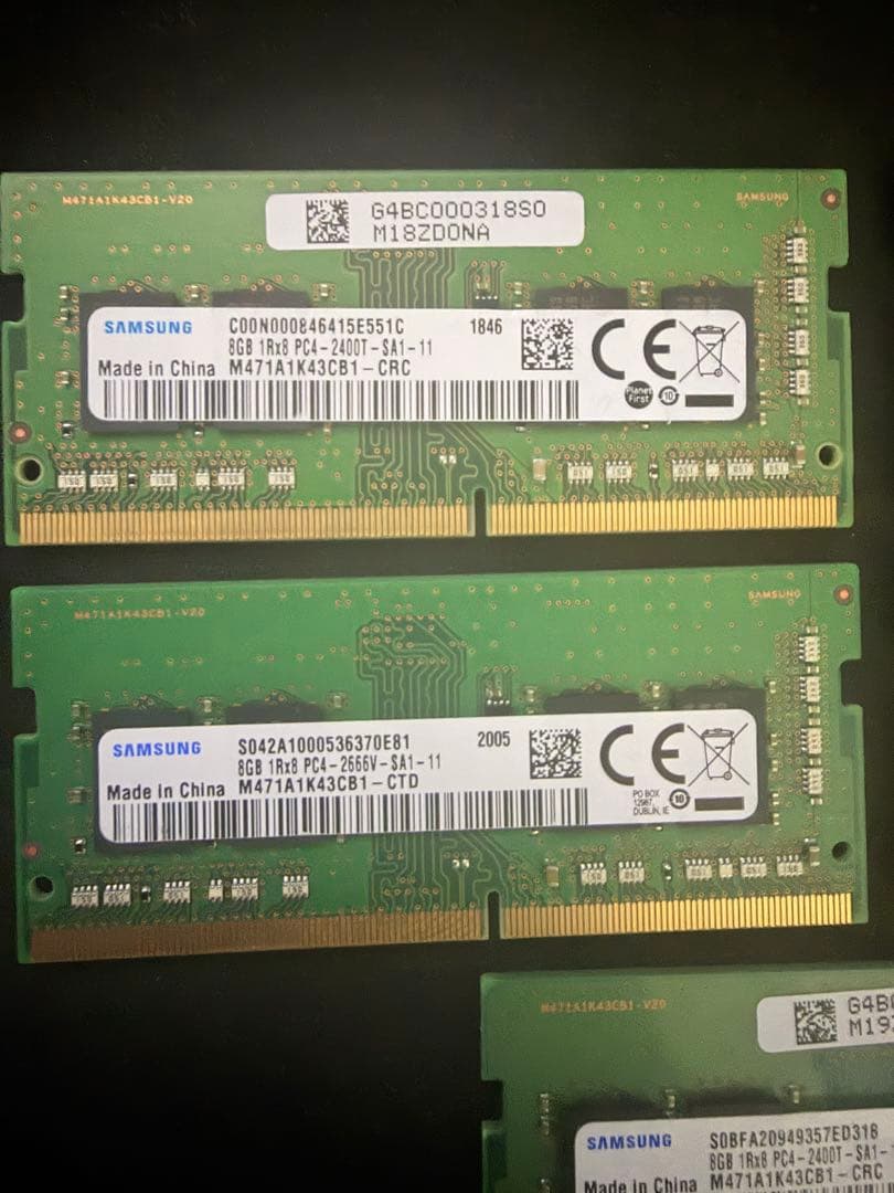 DDR4 8GBメモリ 5枚セット