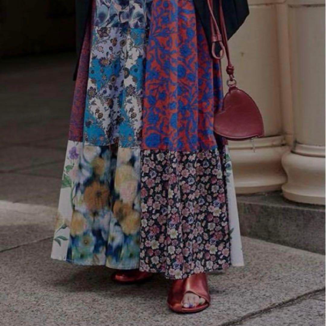 新品 AMERI LIBERTY PATCHWORK MLT SKIRT
