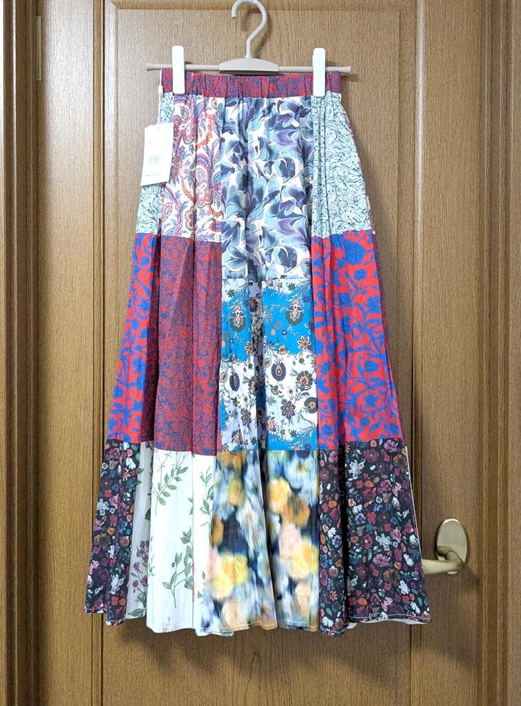 新品 AMERI LIBERTY PATCHWORK MLT SKIRT