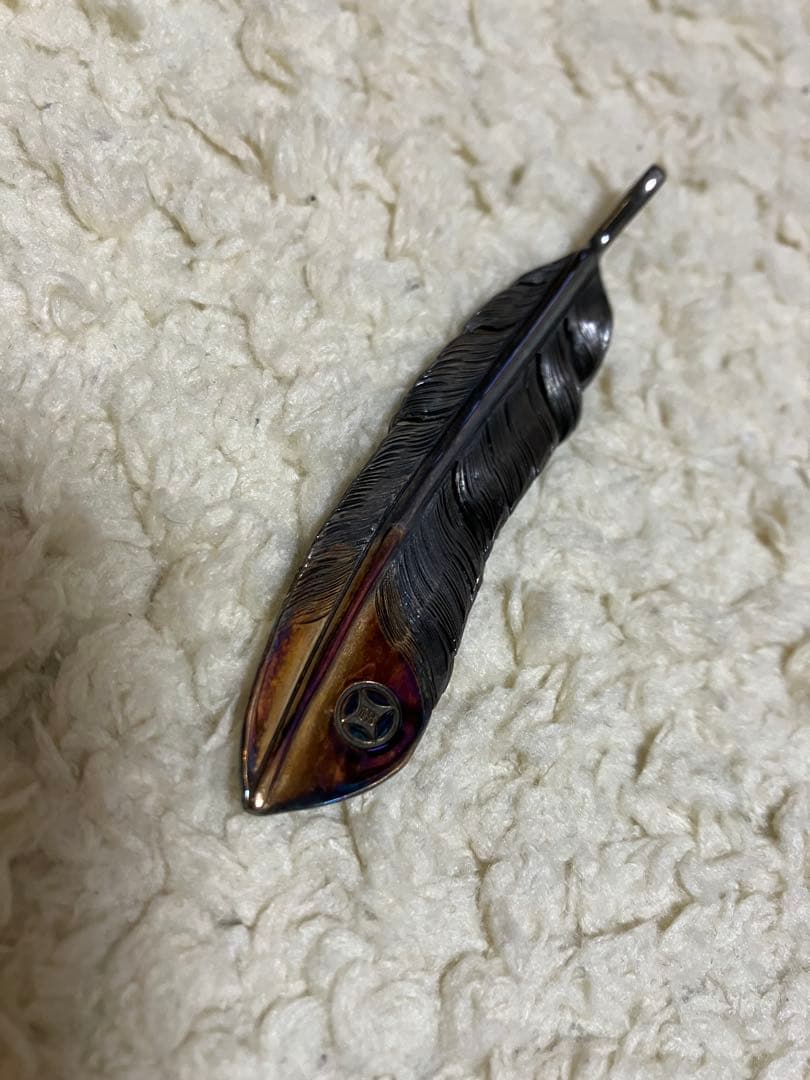 ホリゾンブルー　7cm18k point feather
