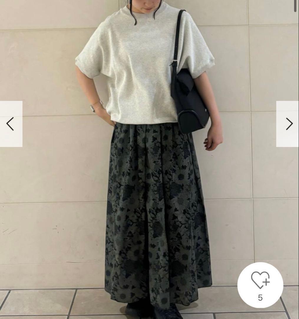 【美品】かぐれ サカリバーフレンチスリーブ 2025春夏　半袖トップス グレー