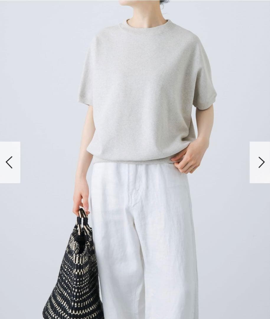 【美品】かぐれ サカリバーフレンチスリーブ 2025春夏　半袖トップス グレー