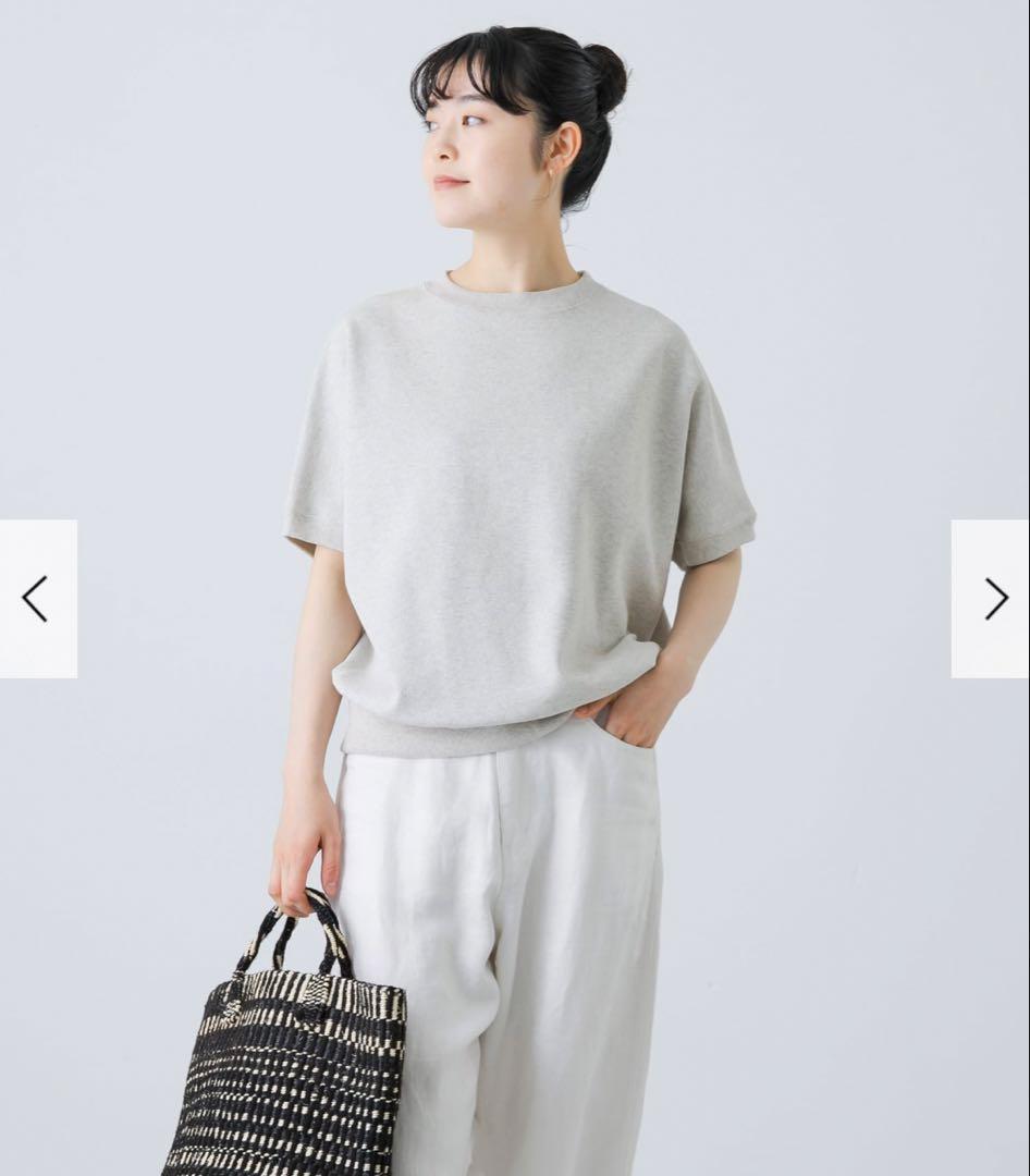 【美品】かぐれ サカリバーフレンチスリーブ 2025春夏　半袖トップス グレー