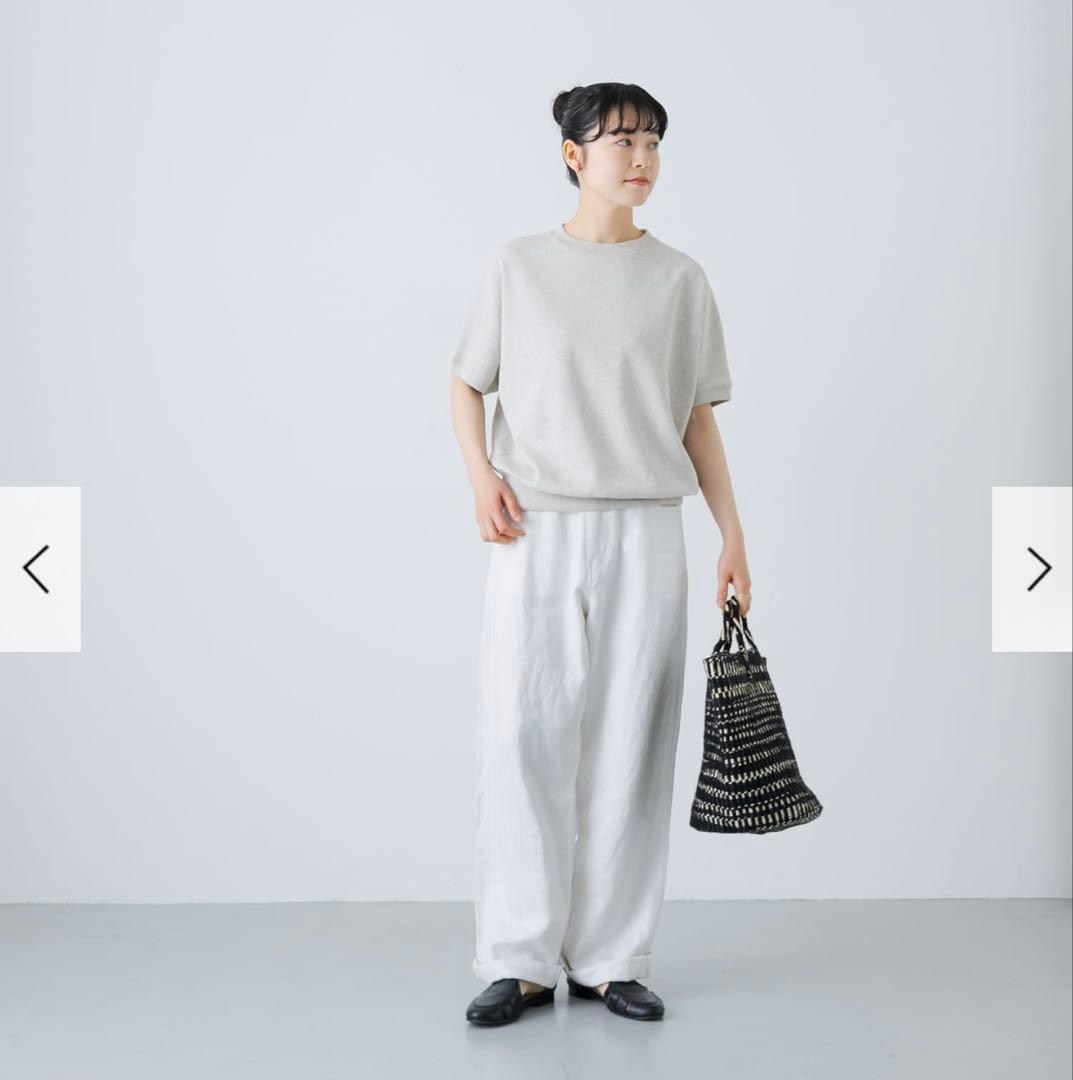 【美品】かぐれ サカリバーフレンチスリーブ 2025春夏　半袖トップス グレー