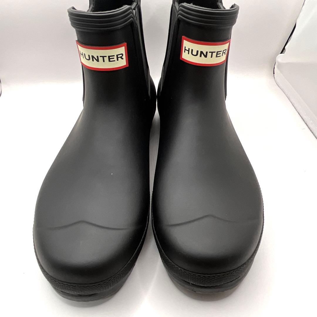 未使用級　ハンター　Hunter レインブーツ　チェルシー　24 ショート　美品