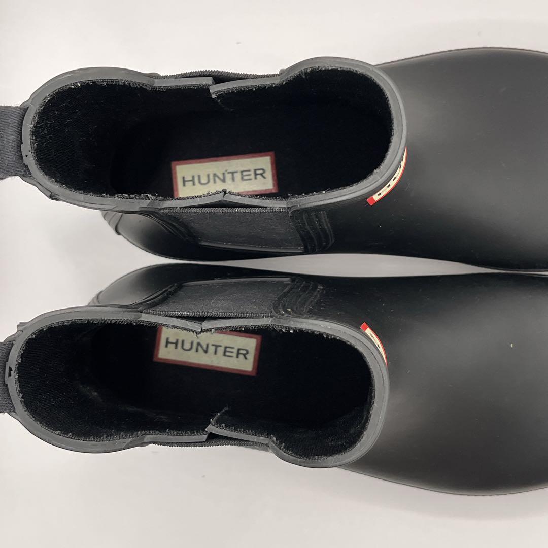未使用級　ハンター　Hunter レインブーツ　チェルシー　24 ショート　美品