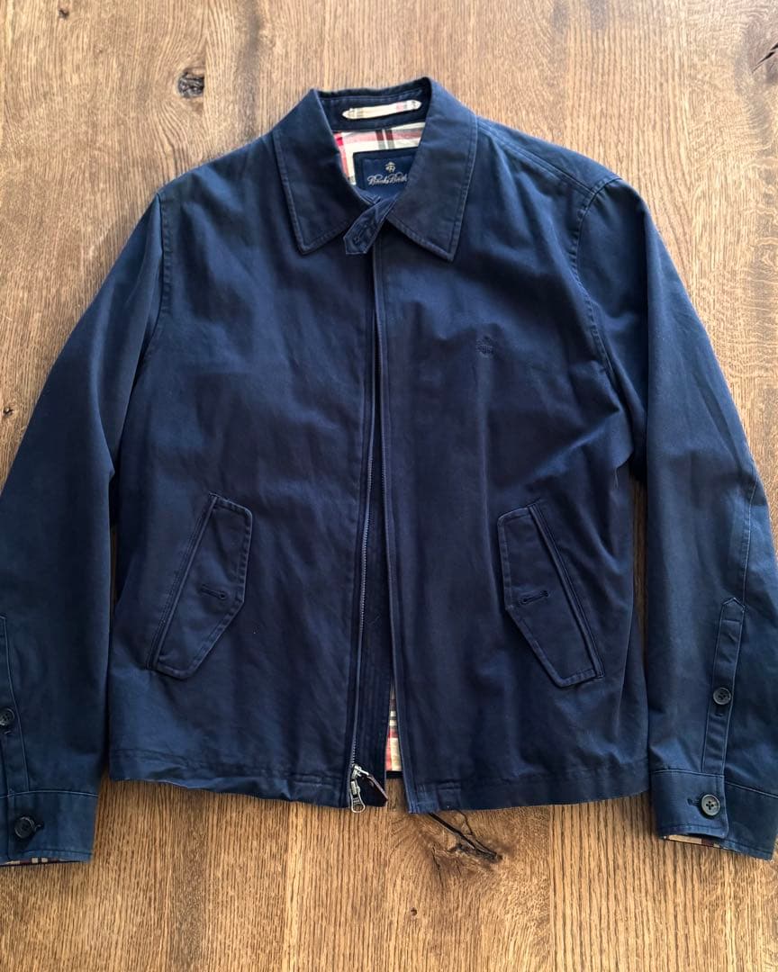 Brooks Brothers ネイビー コットン スイングトップ ダブルジップ