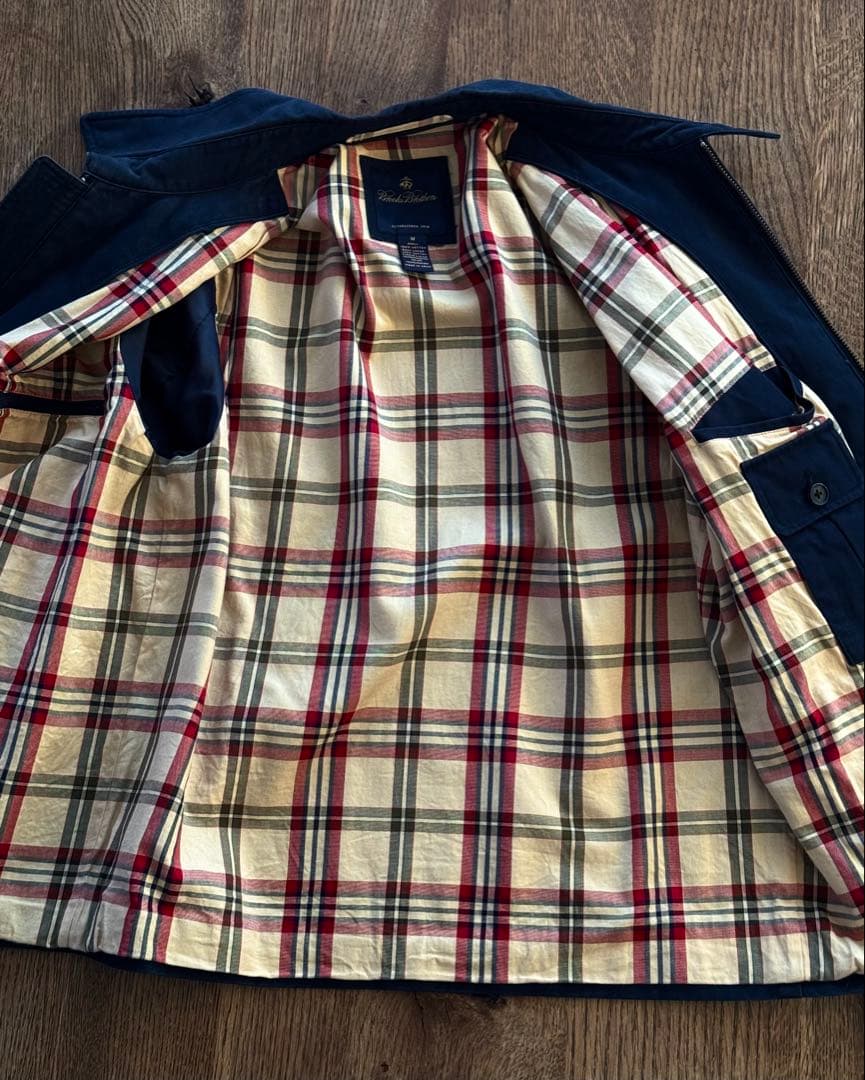 Brooks Brothers ネイビー コットン スイングトップ ダブルジップ