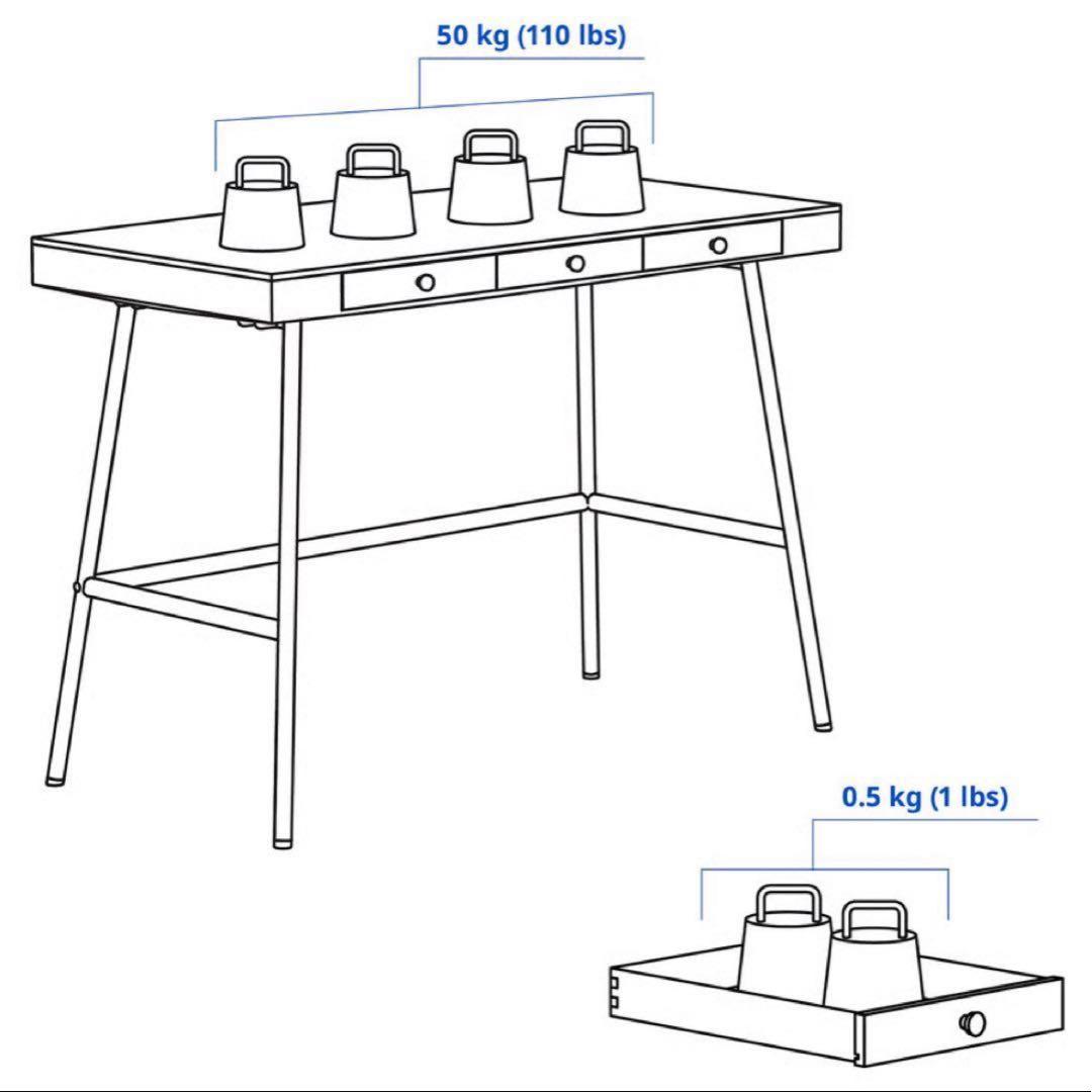 IKEA イケア　リルオーセン　デスク　PCテーブル　学習机　LILLÅSEN