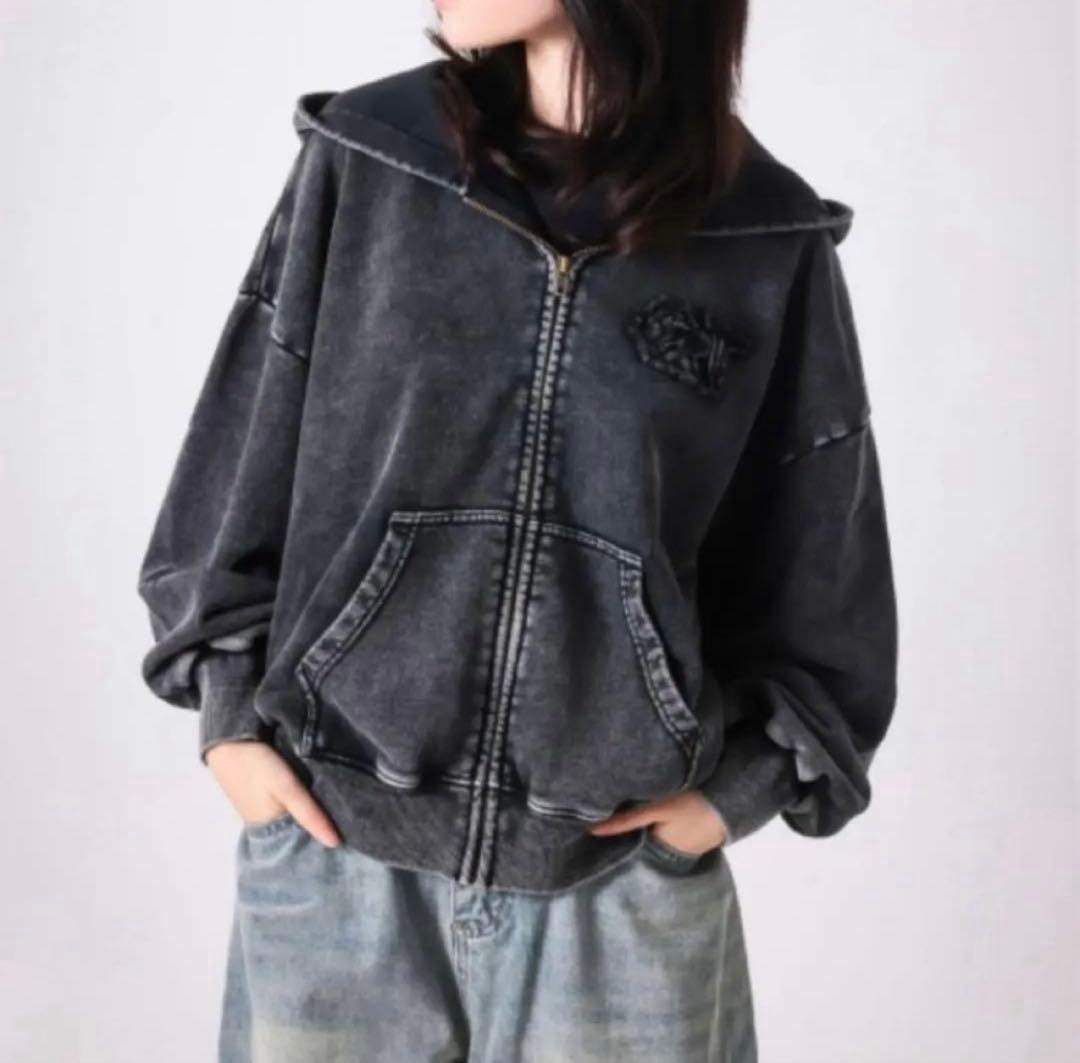 &TEAM ZIP-UP HOODIE ジップアップフーディー パーカー L