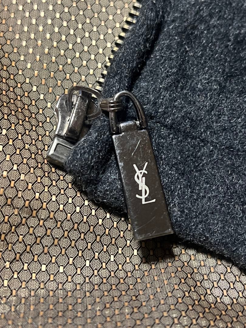 YSL Lサイズダークブルー ジップアップジャケット
