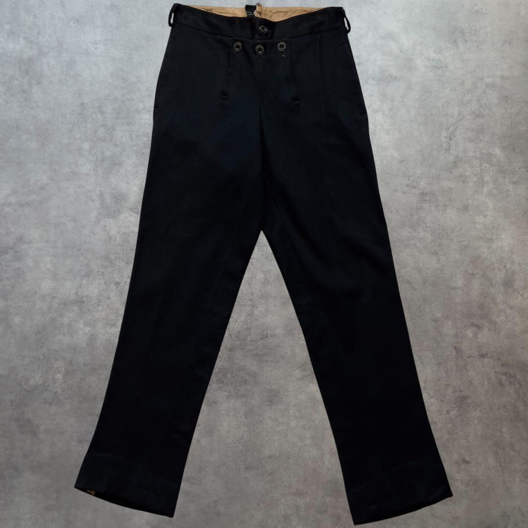 30s フレンチ モールスキン パンツ シンチバック ユーロ ワーク ビンテージ