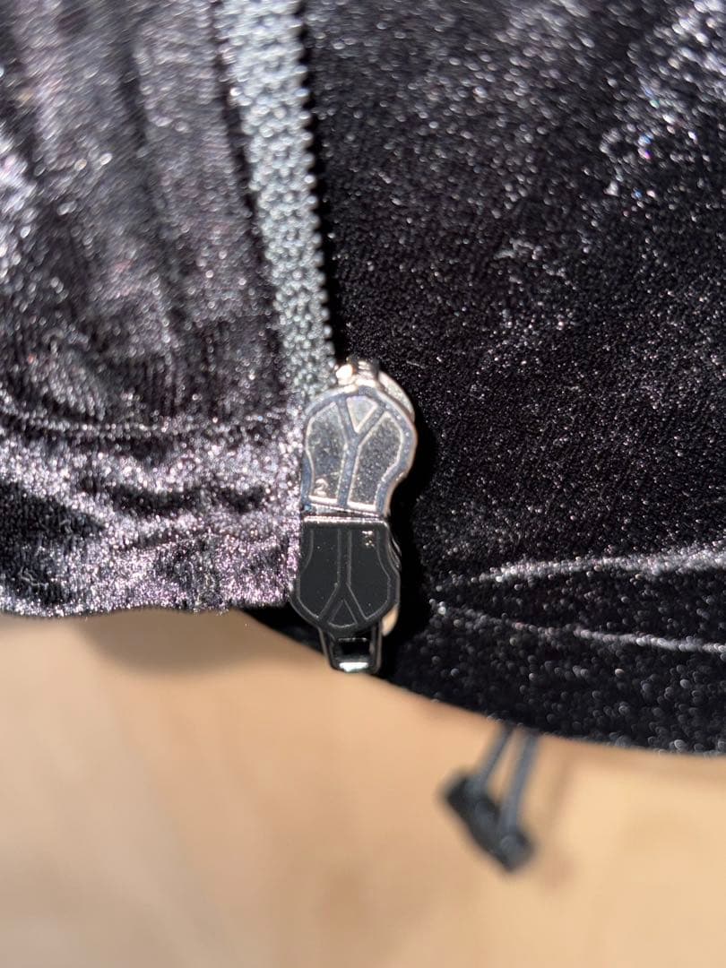 【美品鑑定済】BALENCIAGA バレンシアガ　ベロアブルゾン　ブラック