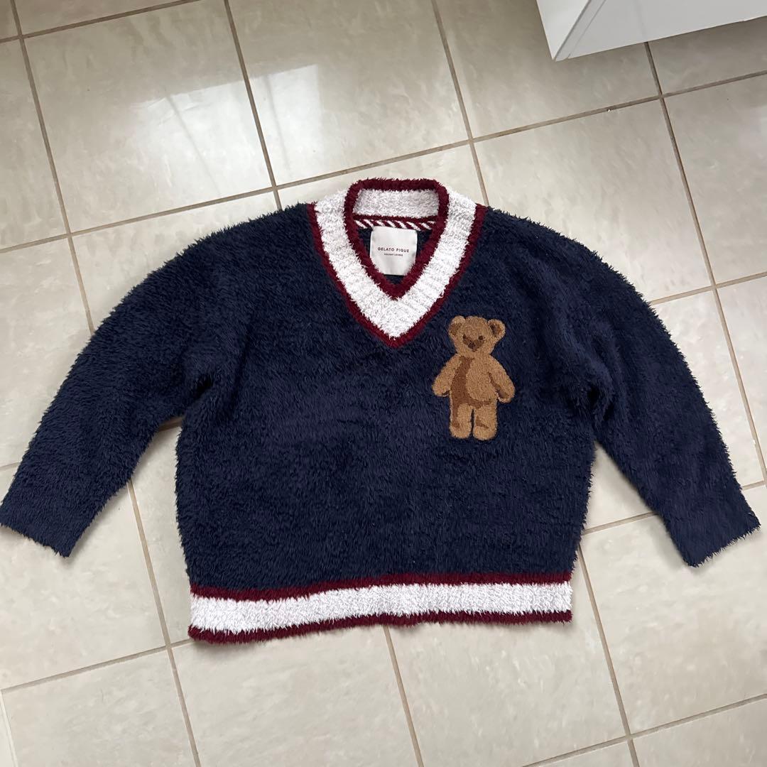 gelato pique テディベア刺繍付き ルームウェアセットアップ