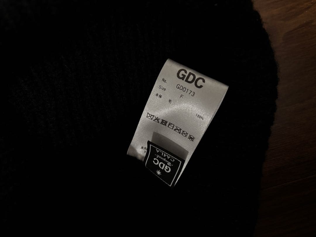 GDC リブ編みニット帽 ブラック黒GD0173 黒