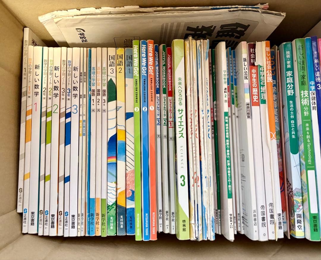 【中学3年間分】5教科 ＋副教科　教科書　セット 大量　国語数学理科社会