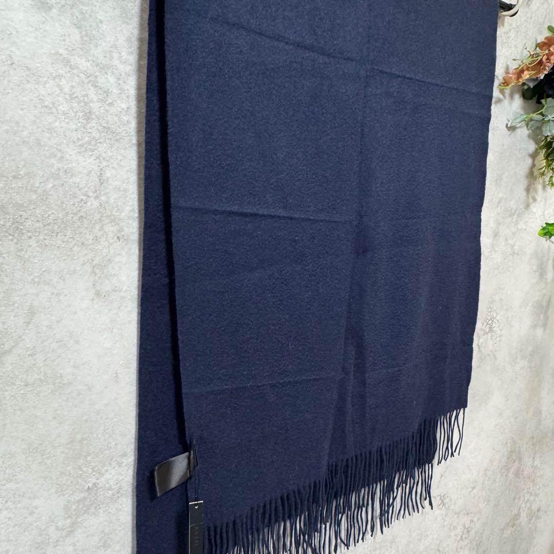【新品】ANAYI アナイ カシミヤ100％ ネイビーマフラー 大判