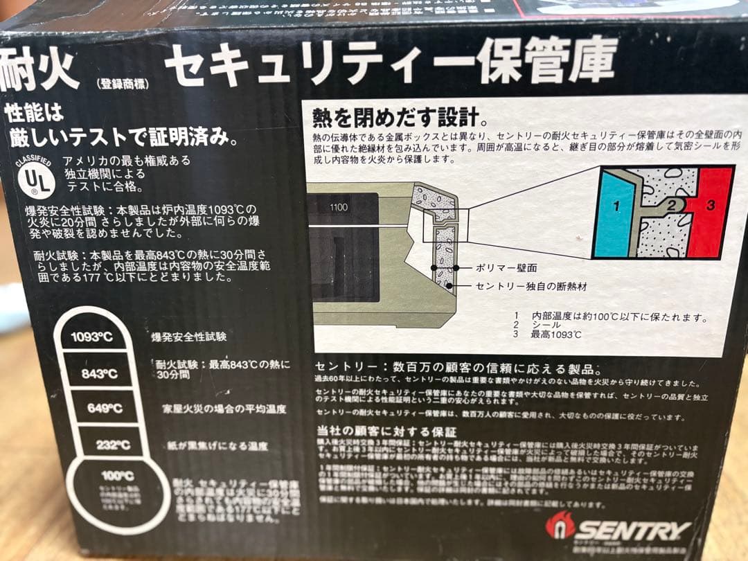 耐火金庫 セントリー SENTRY 金庫 保管庫 1100