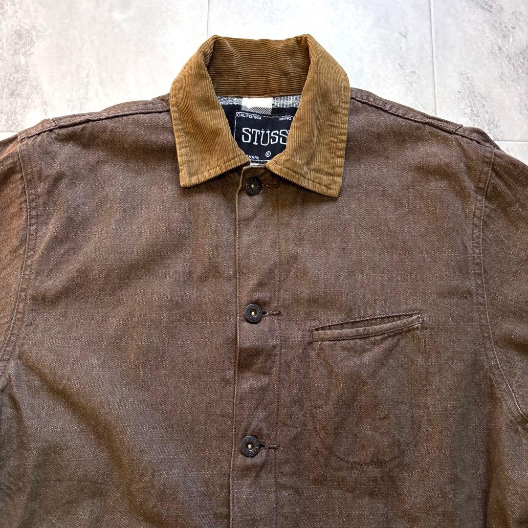 【00s】old stussy デトロイトジャケットタイプ 短丈 ブラウン M